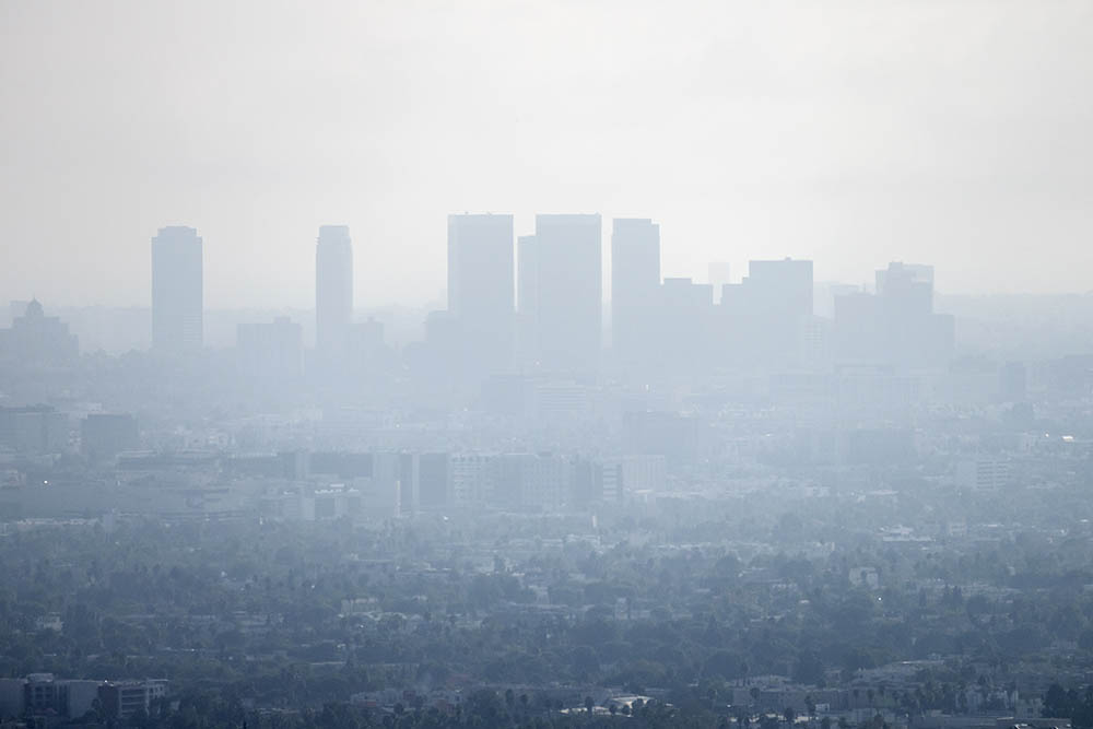 Smog over urban environment